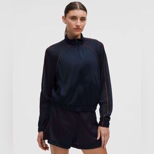 NWT Lululemon Mesh Full-Zip Train Track Jacket Navy Women's Lightweight Size XL